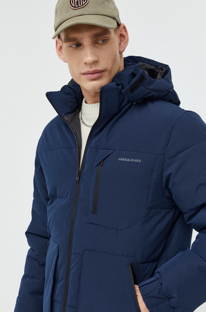 Jack & jones geaca jcootto barbati, culoarea albastru marin, de iarna