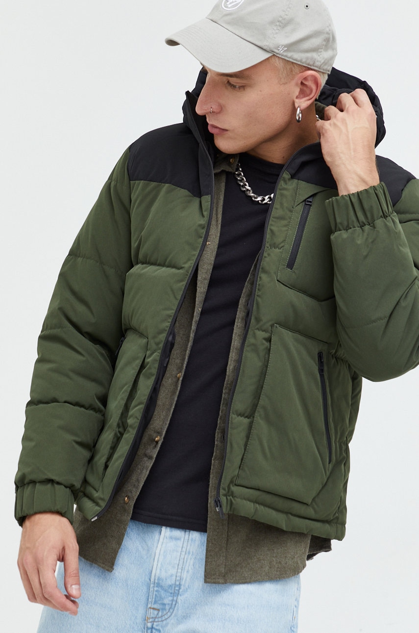 Jack & jones geaca jcootto barbati, culoarea verde, de iarna