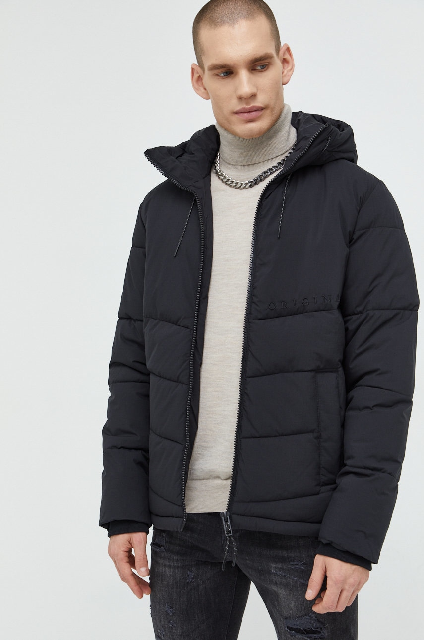 Jack & jones geaca jorcopenhagen barbati, culoarea negru, de tranzitie