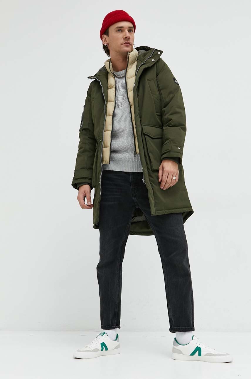 

Парка Jack & Jones чоловіча колір зелений зимова