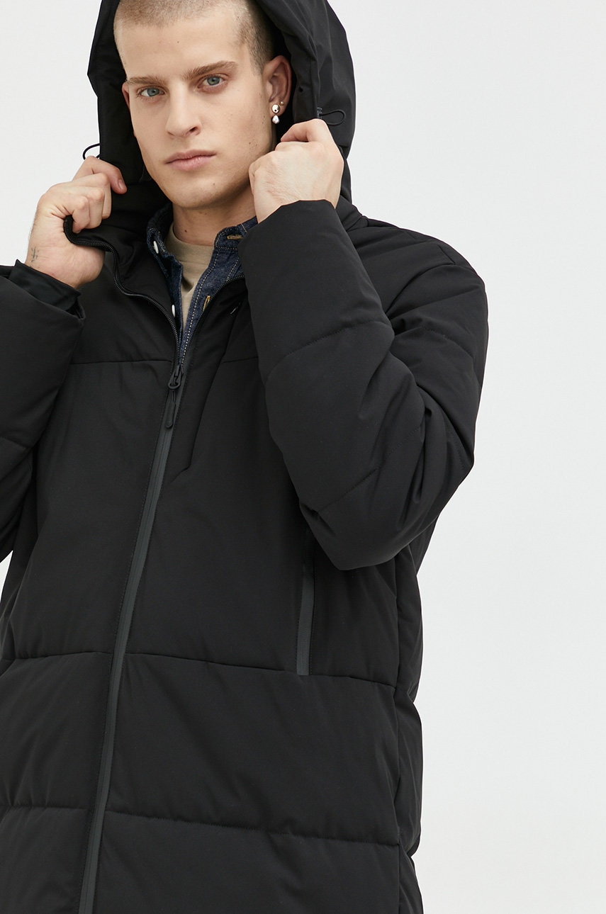 Jack & jones geaca jcotech barbati, culoarea negru, de iarna
