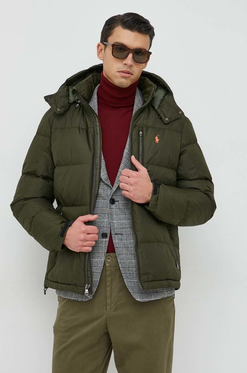 

Пухова куртка Polo Ralph Lauren чоловіча колір зелений зимова