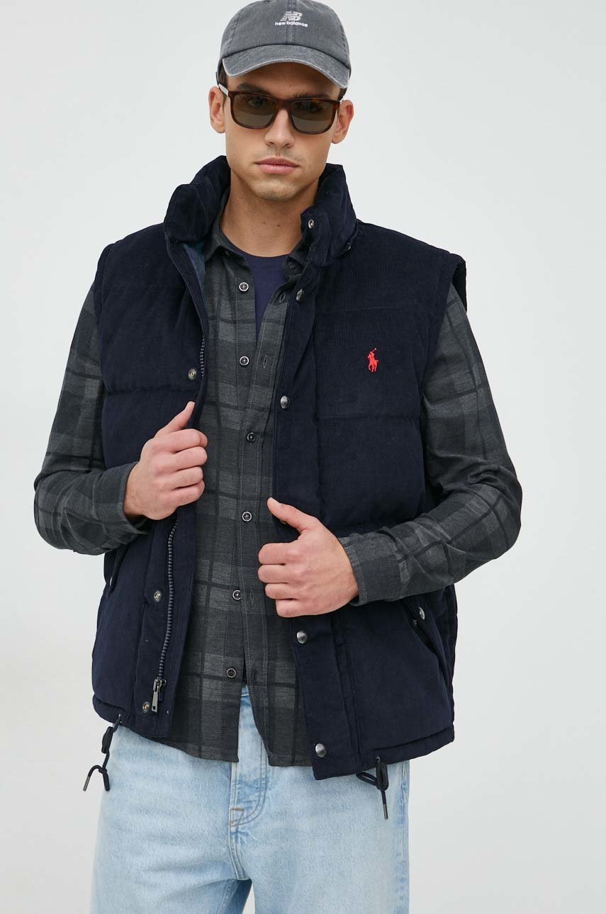 

Вельветовая куртка Polo Ralph Lauren цвет синий зимняя