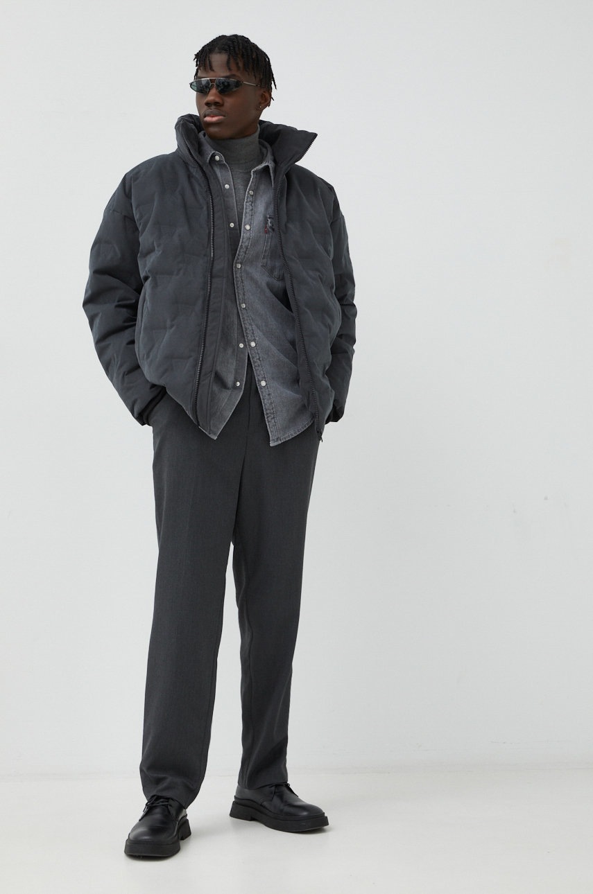 

Пуховая куртка Wrangler мужская цвет чёрный зимняя oversize