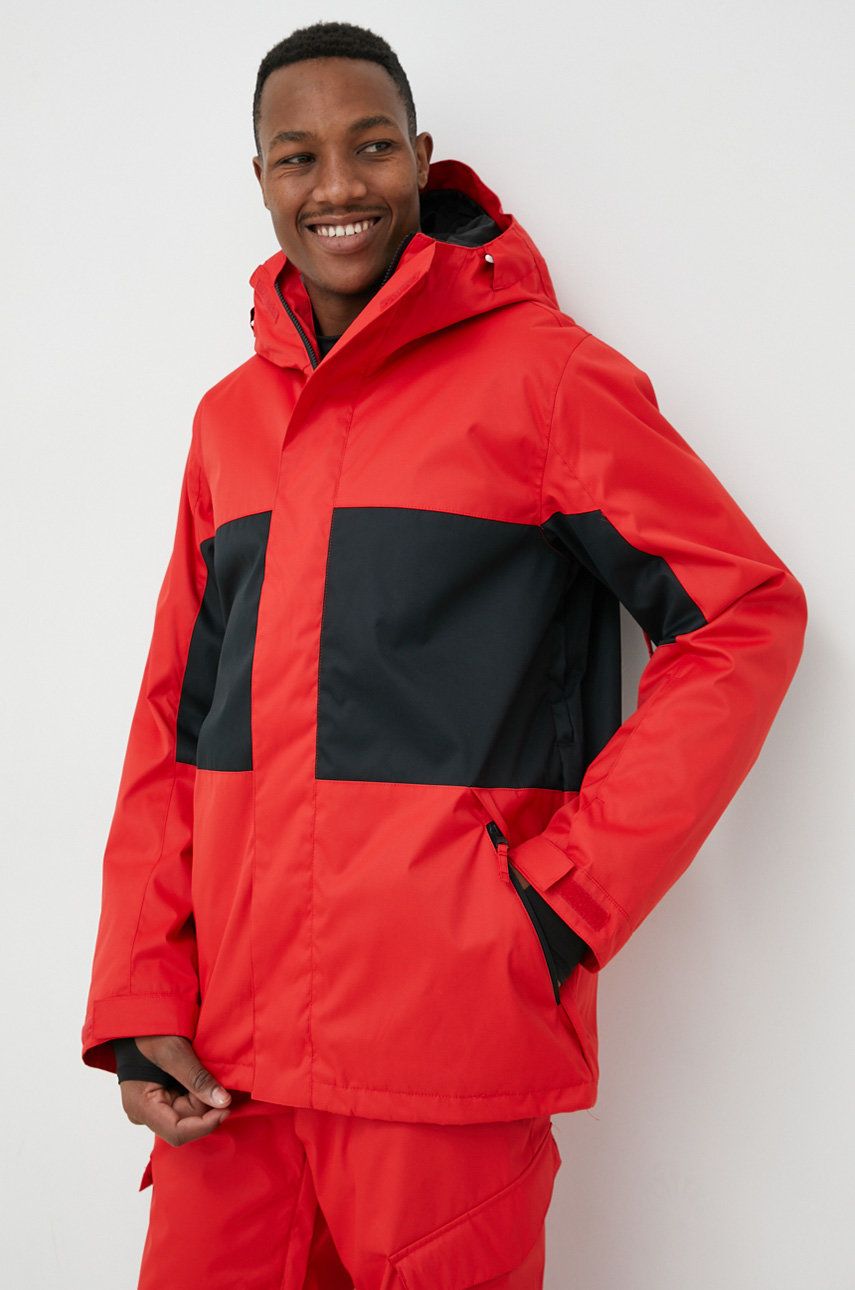 Levně Snowboardová bunda DC Defy červená barva