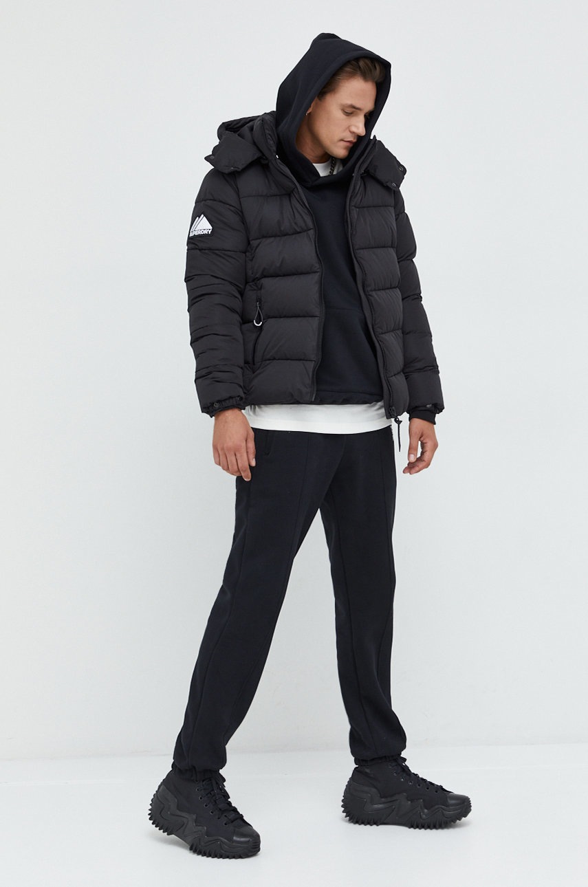 

Куртка Superdry мужская цвет чёрный зимняя