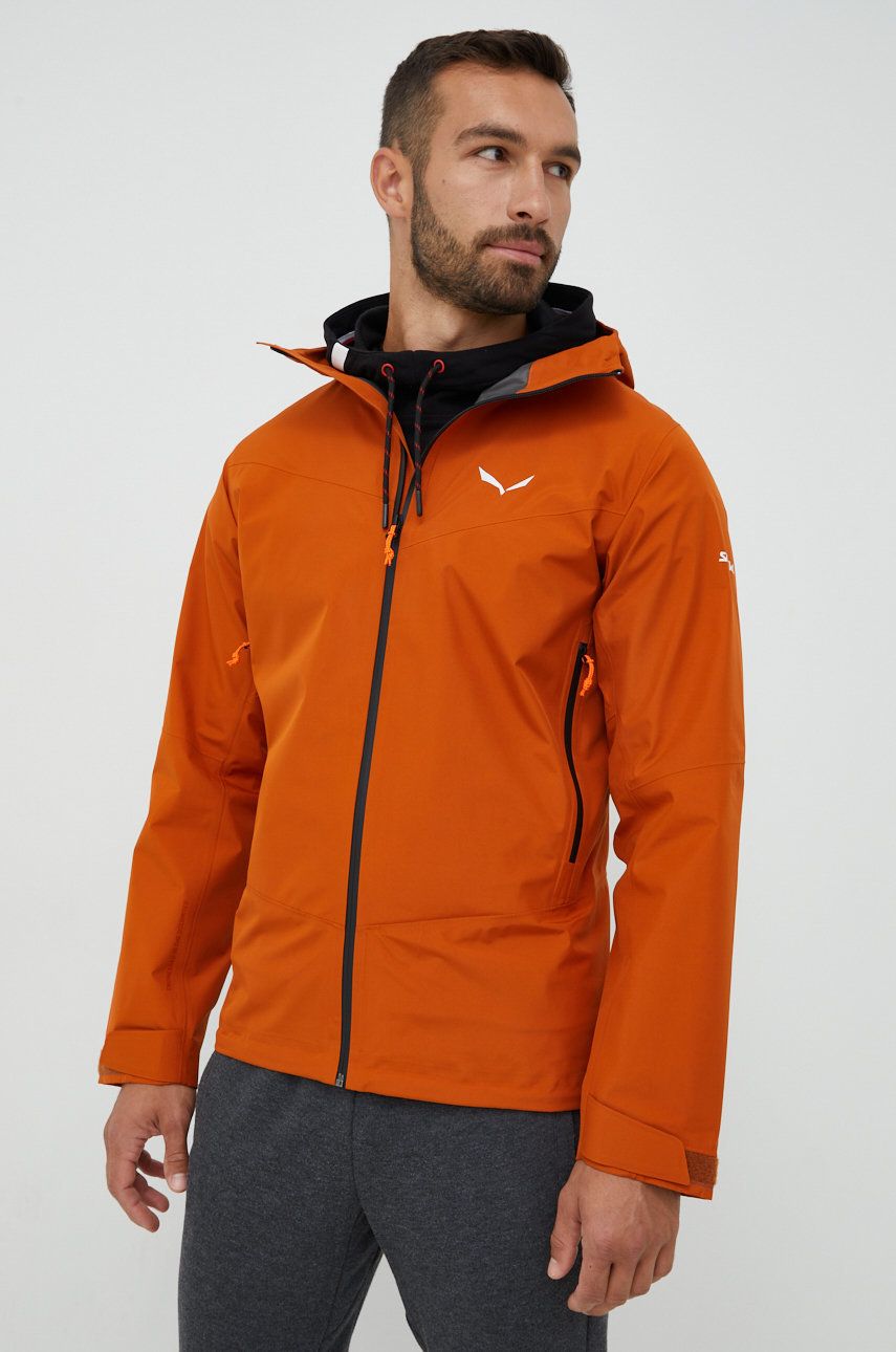 Salewa geaca outdoor Puez GTX Paclite culoarea portocaliu, gore-tex answear.ro imagine noua