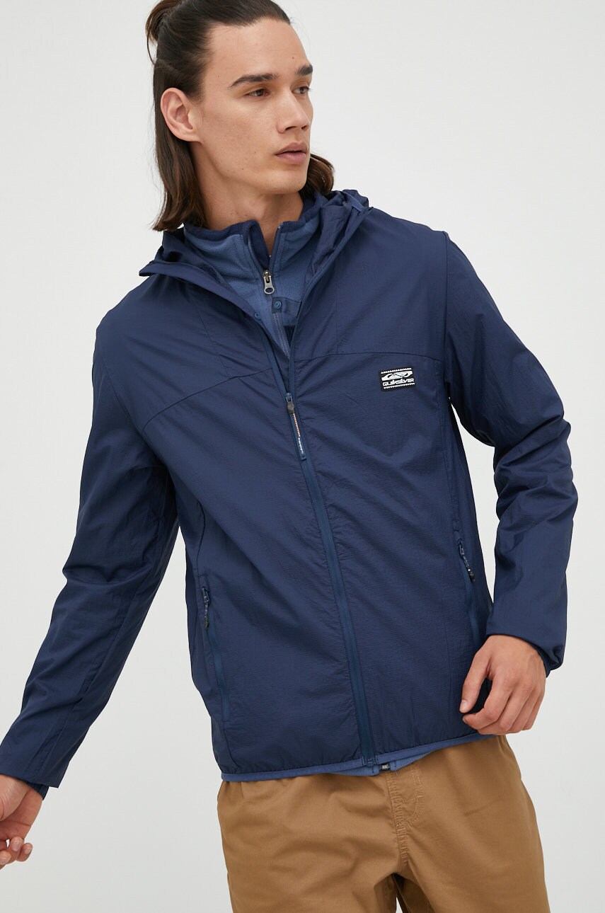 Quiksilver windbreaker summit run culoarea albastru marin