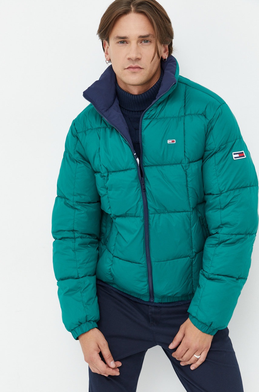

Двостороння куртка Tommy Jeans чоловіча колір синій зимова