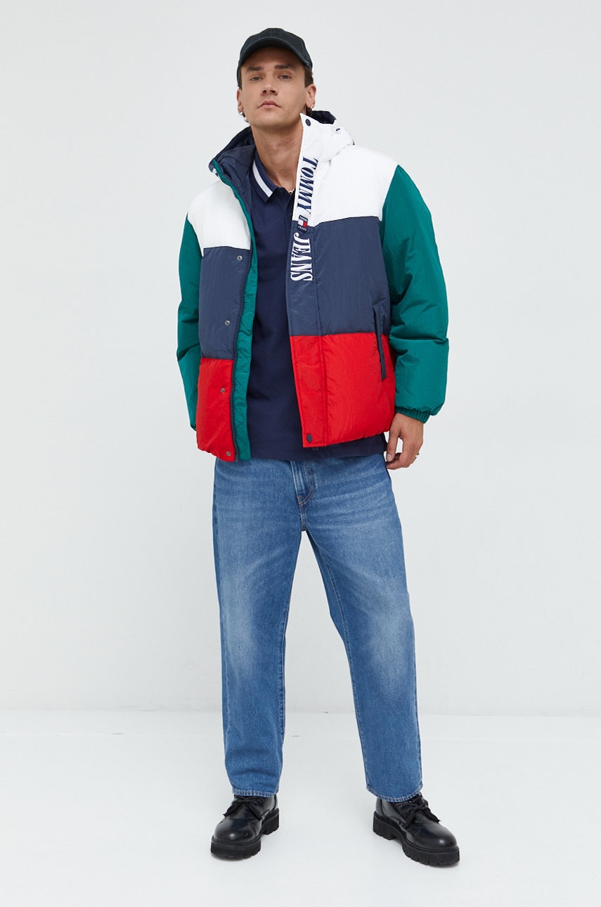 

Куртка Tommy Jeans мужская цвет белый зимняя oversize