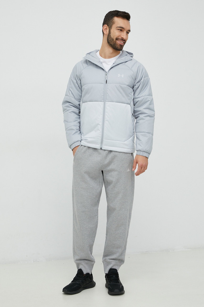 

Куртка Under Armour чоловіча колір сірий зимова oversize