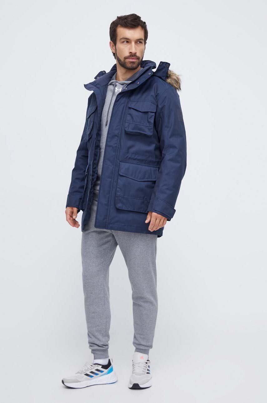 Пухова куртка Jack Wolfskin чоловіча колір синій зимова 