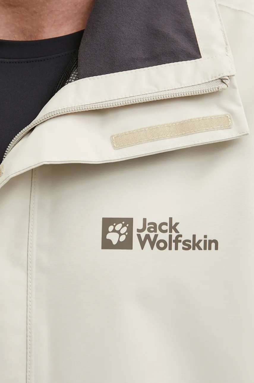 Куртка outdoor Jack Wolfskin Stormy Point колір бежевий 