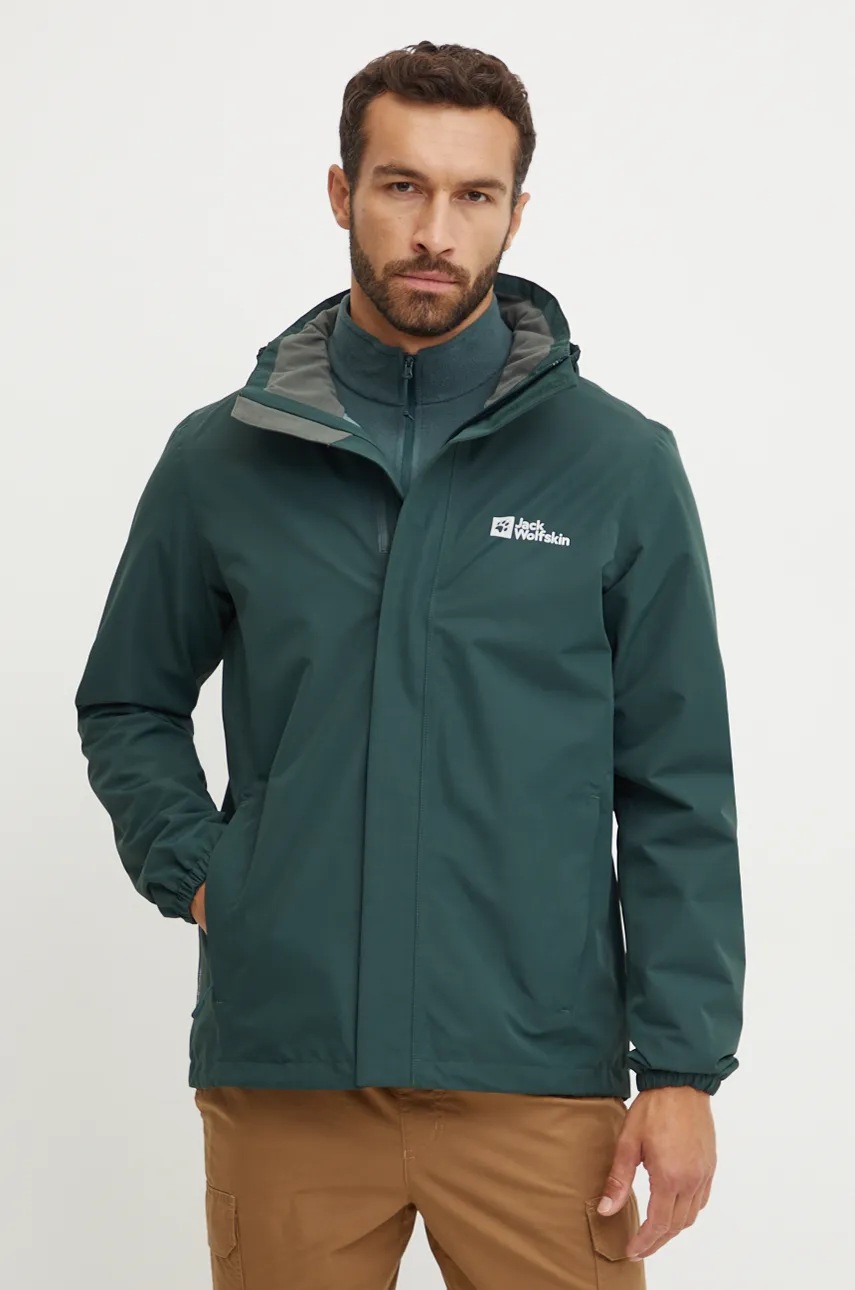 Jack Wolfskin jacheta de exterior Stormy Point culoarea verde