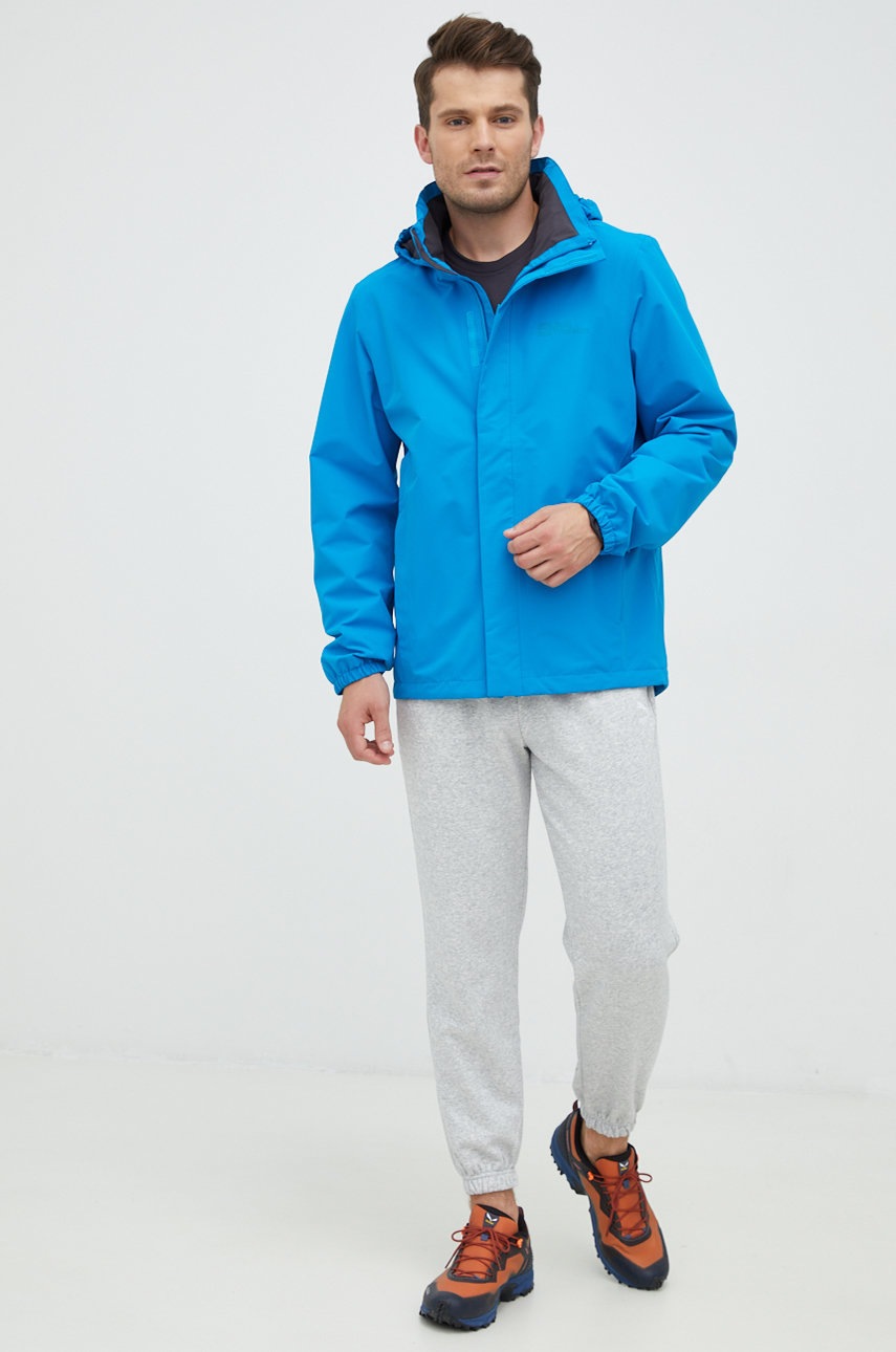 

Куртка outdoor Jack Wolfskin Stormy Point колір бірюзовий