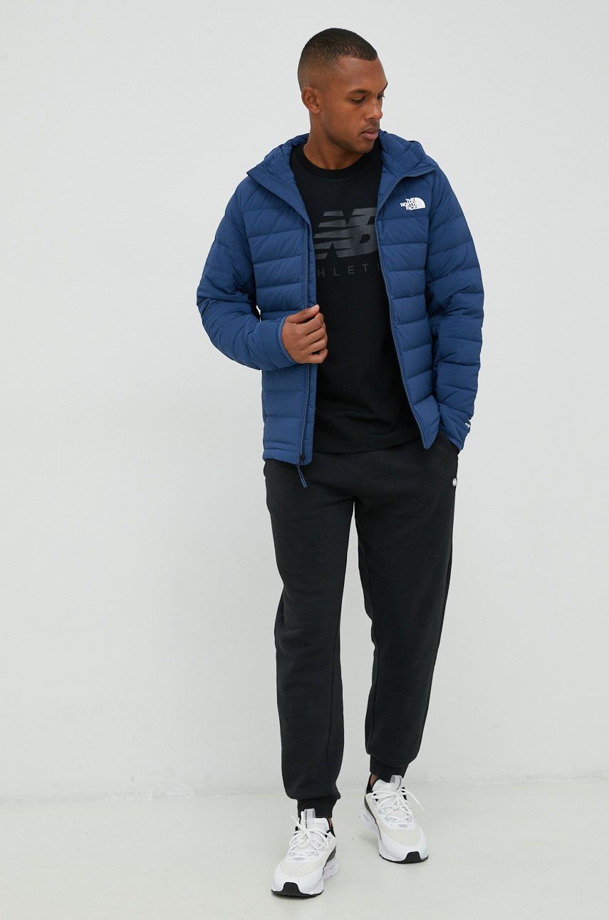 Péřová sportovní bunda The North Face Bellview - modrá -  Hlavní materiál: 90 % Polyester