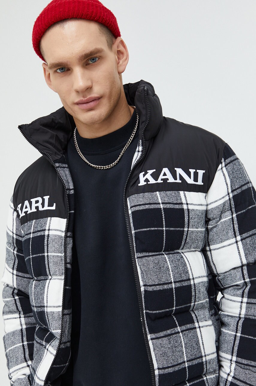 Karl kani geaca barbati, culoarea negru, de iarna, oversize