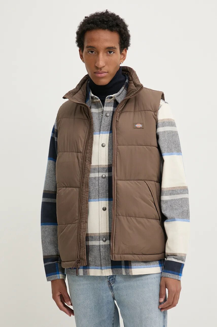 Dickies vesta barbati, culoarea maro, de tranzitie