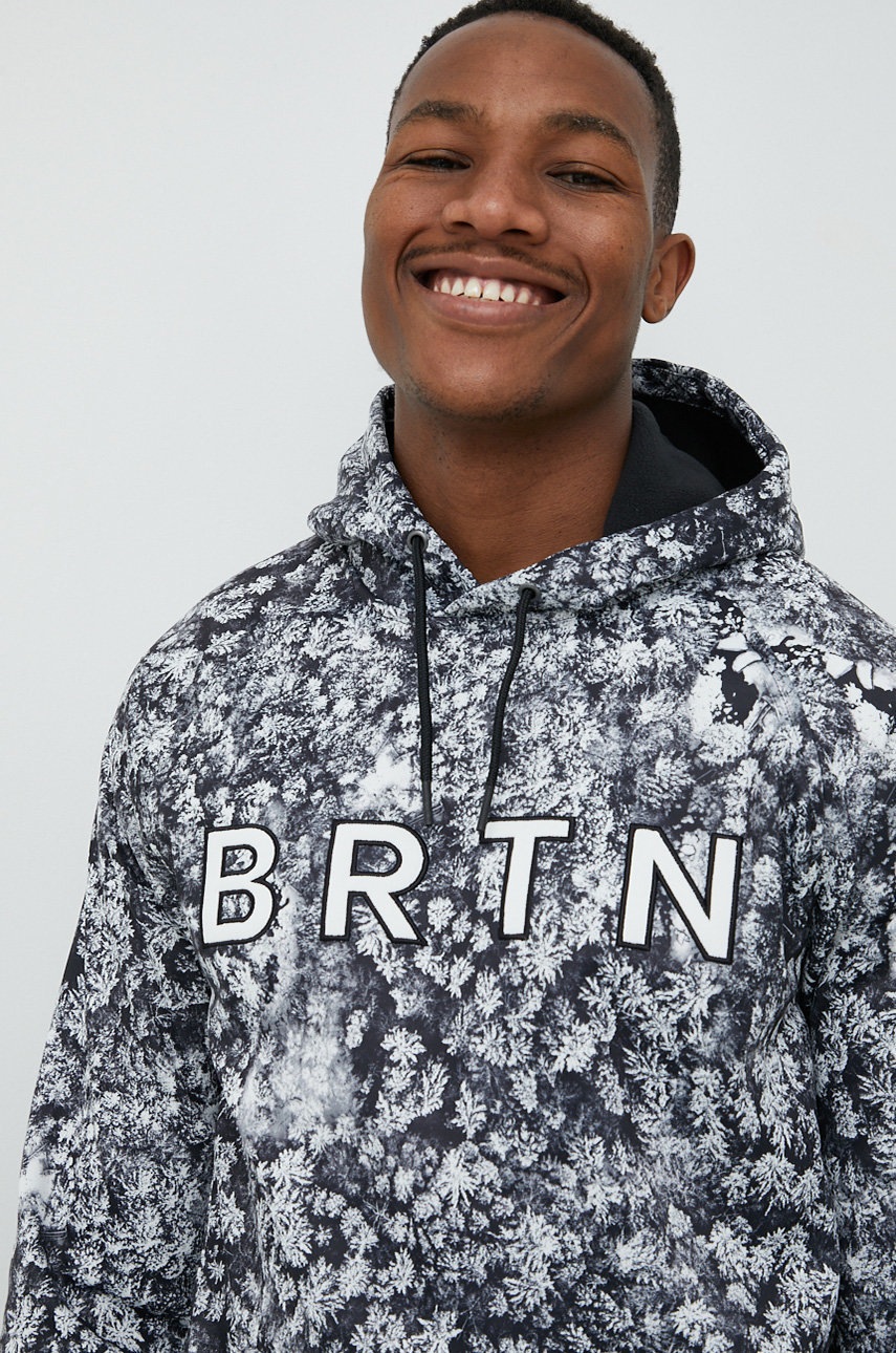 

Спортен суичър Burton Crown в черно с качулка с десен, Черен