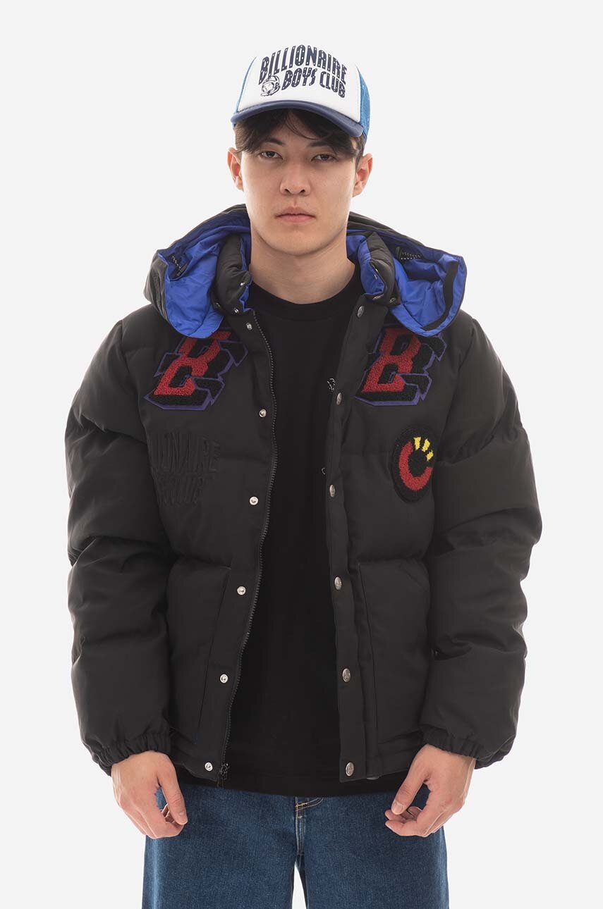 

Пухено яке Billionaire Boys Club Leopard Hooded Down Jacket B22303 в черно зимен модел, Черен