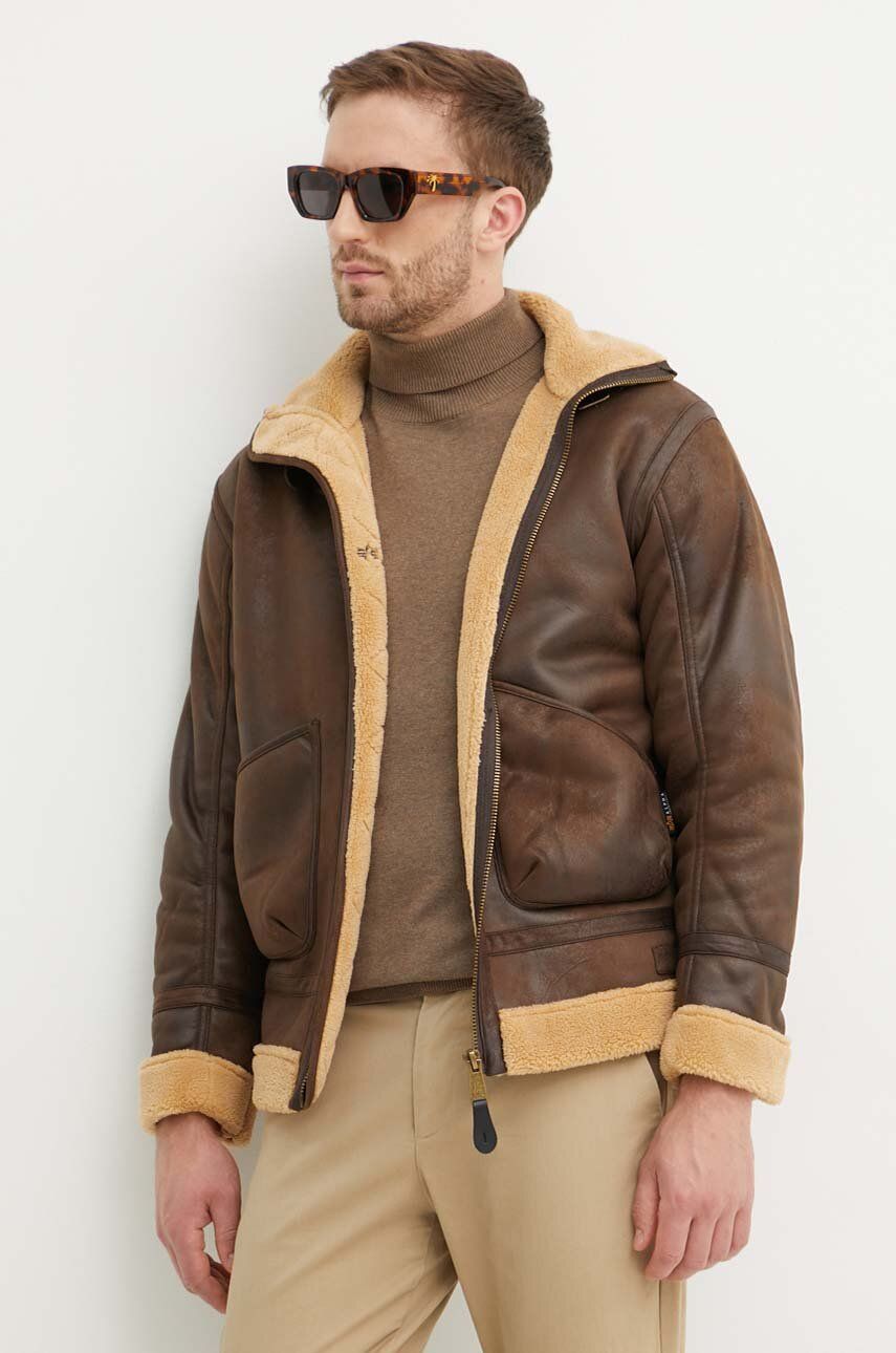 Alpha Industries Geacă B3 Arctic Bărbați, Culoarea Maro, De Tranziție 108109.250-brown