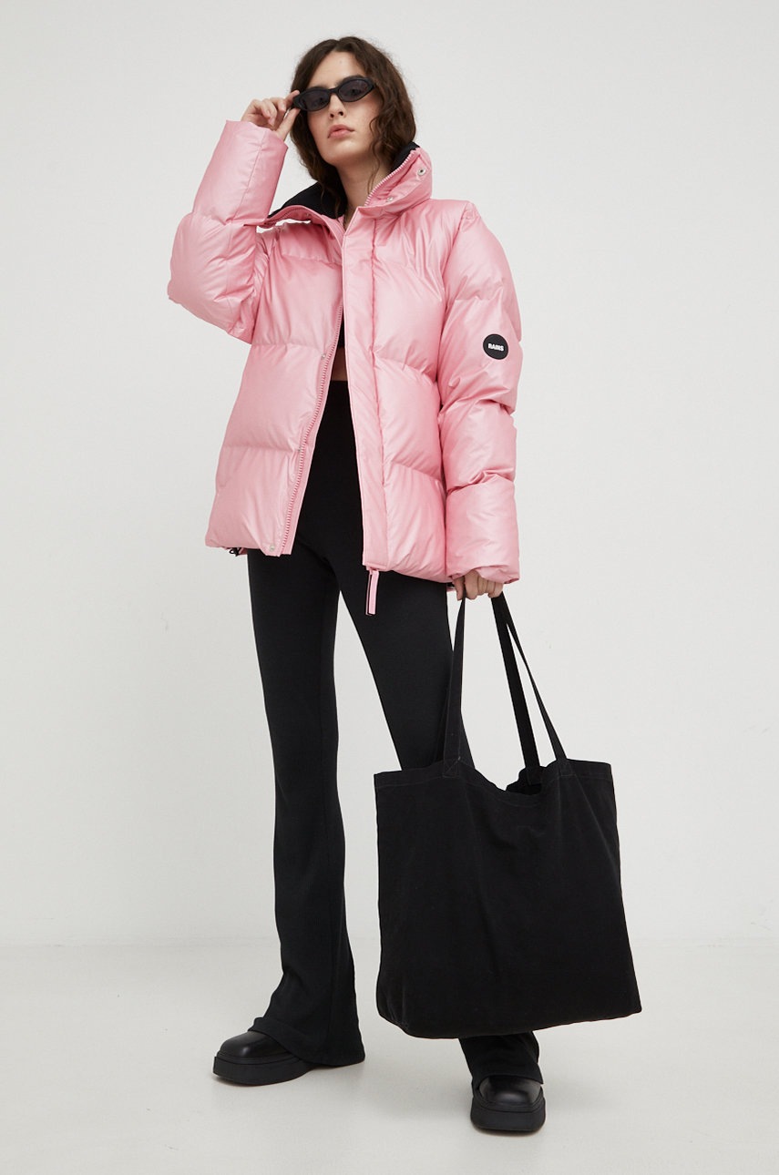 

Куртка Rains 15220 Boxy Puffer Jacket колір рожевий зимова