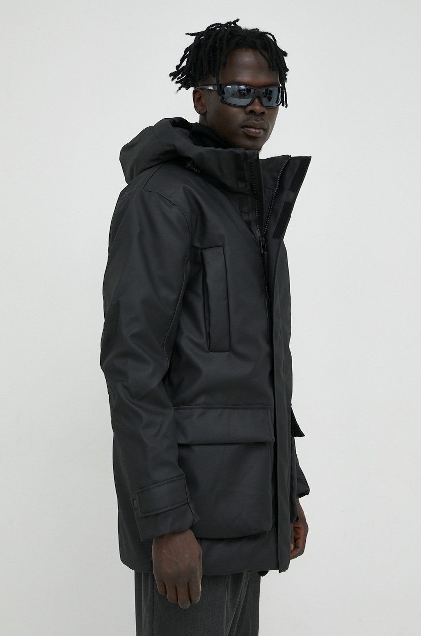 

Дождевик Rains 15250 Glacial Parka цвет чёрный переходная