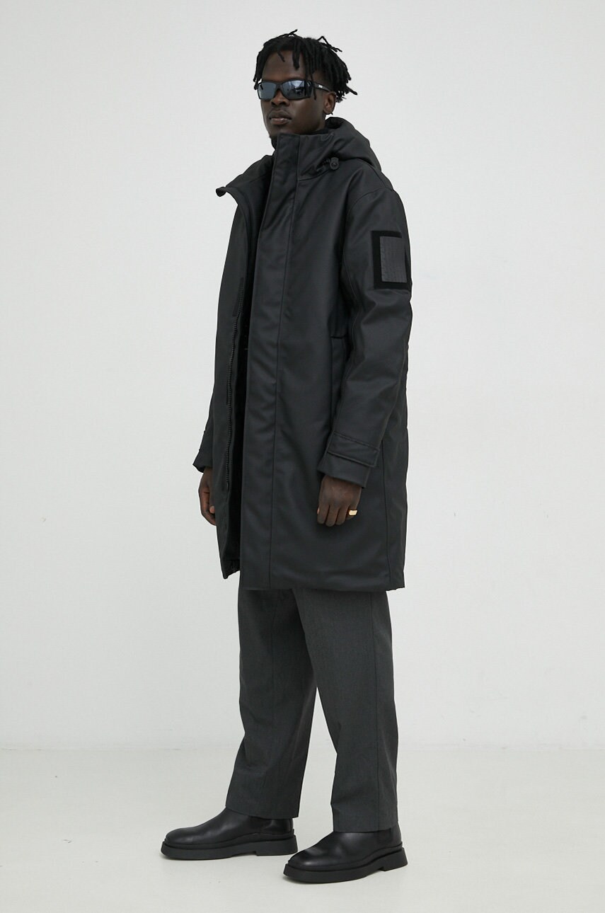 

Дождевик Rains 15260 Glacial Coat цвет чёрный переходная