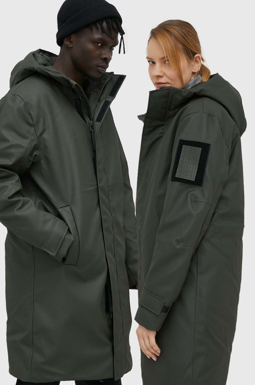 

Непромокаемо яке Rains 15260 Glacial Coat в зелено с преходна изолация, Зелен