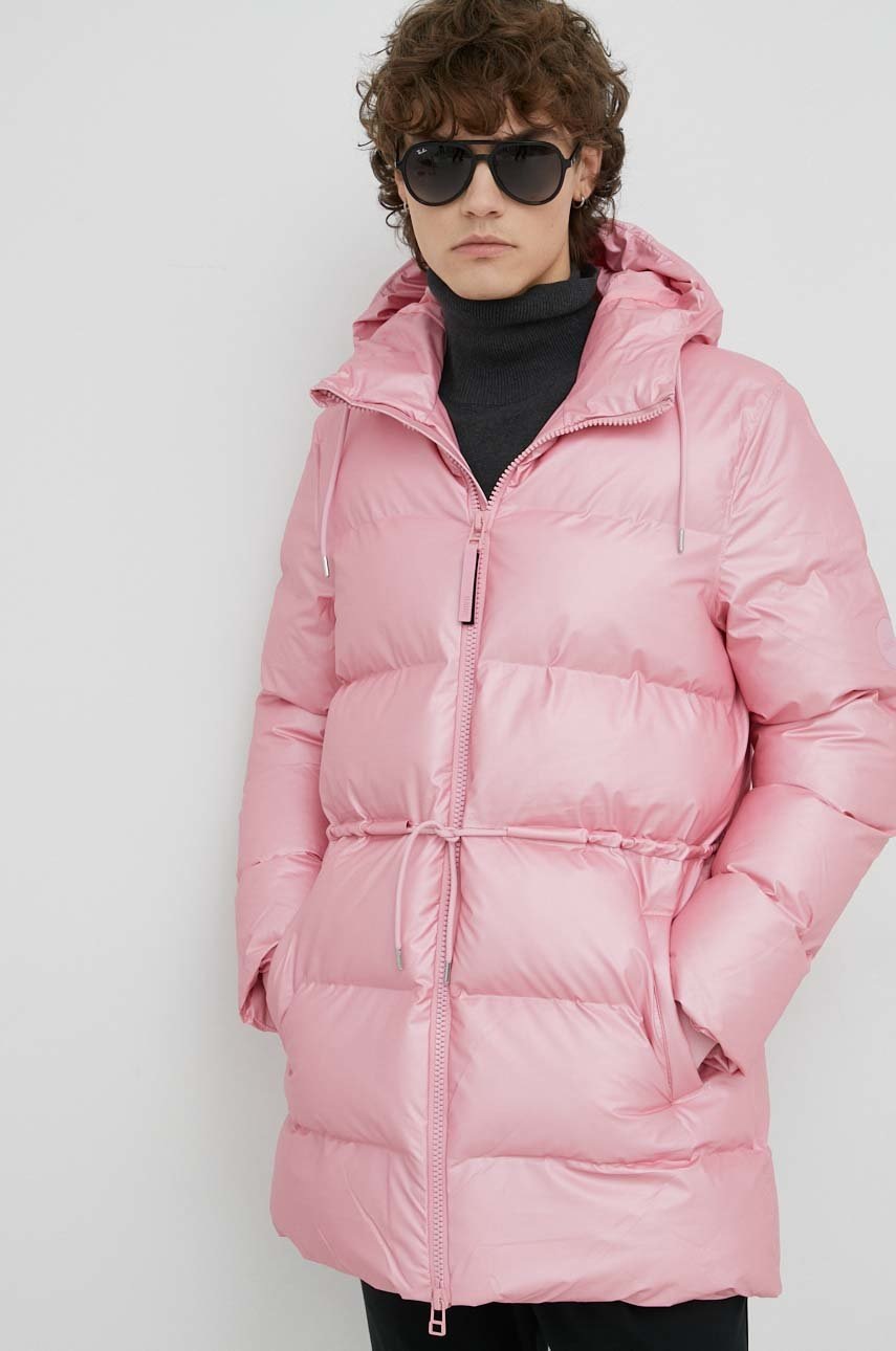 

Куртка Rains 15370 Puffer W Jacket колір рожевий зимова