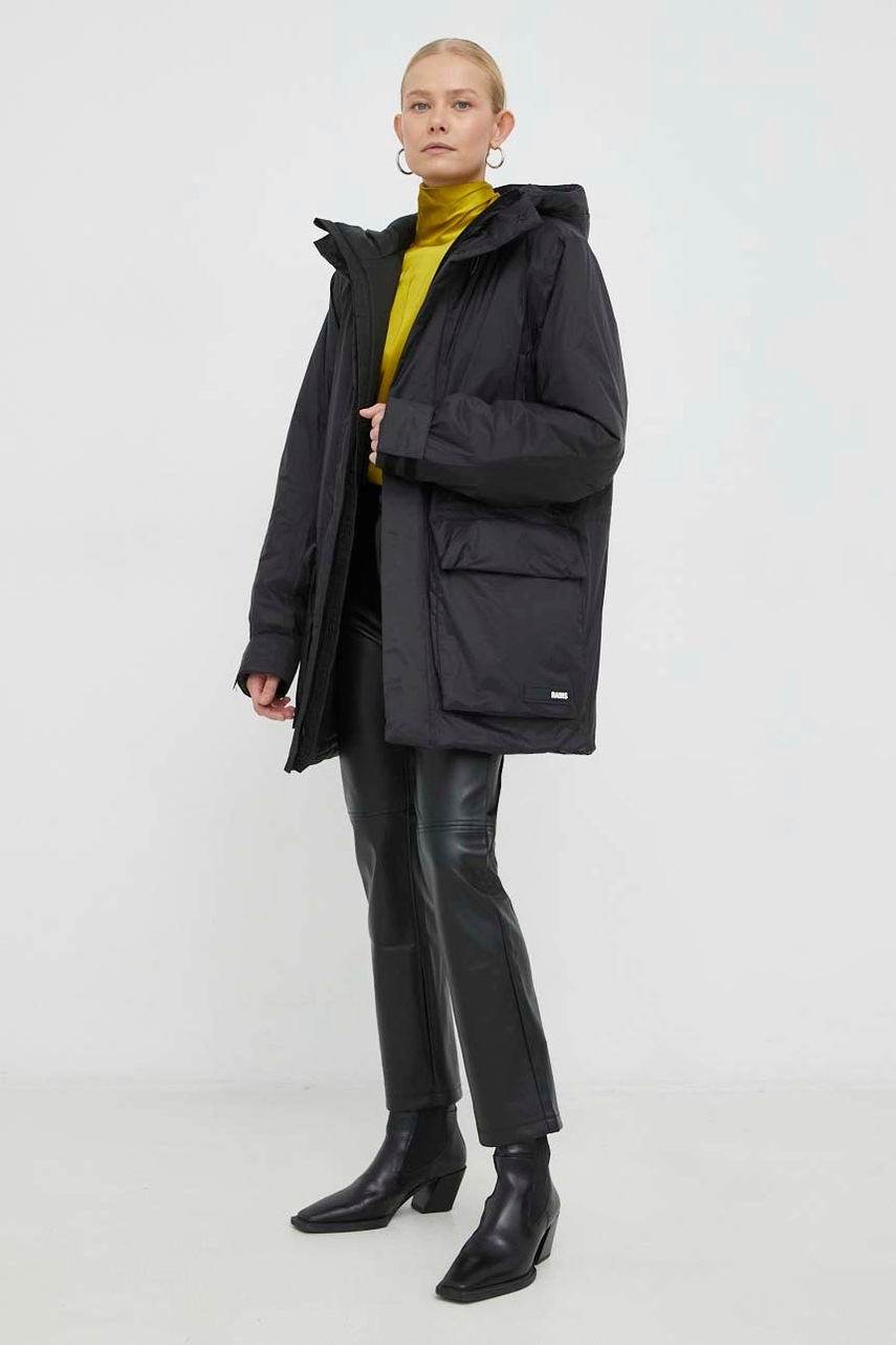 

Куртка Rains 15510 Alpine Nylon Parka цвет чёрный зимняя