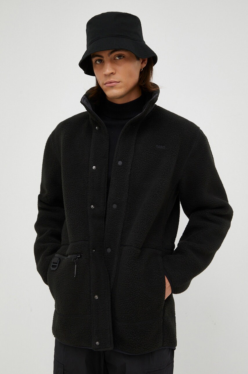 

Куртка Rains 18430 Long Heavy Fleece Jacket цвет чёрный переходная