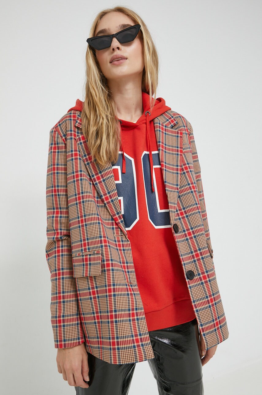 Noisy may sacou laura culoarea rosu, oversize, modelator
