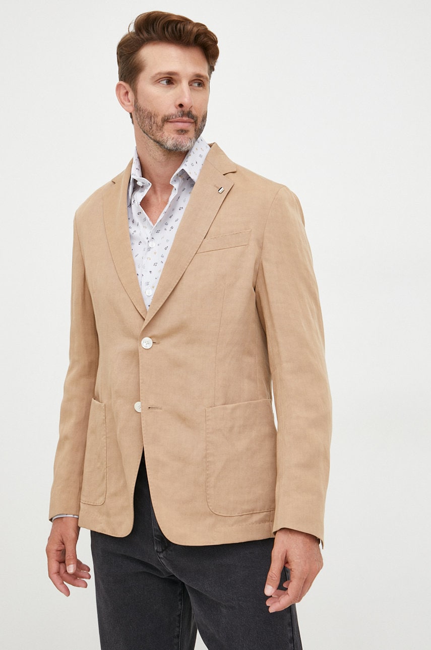 Boss blazer din amestec de in culoarea maro