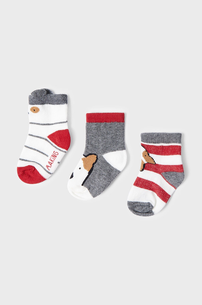 

Дитячі шкарпетки Mayoral Newborn (3-pack) колір червоний