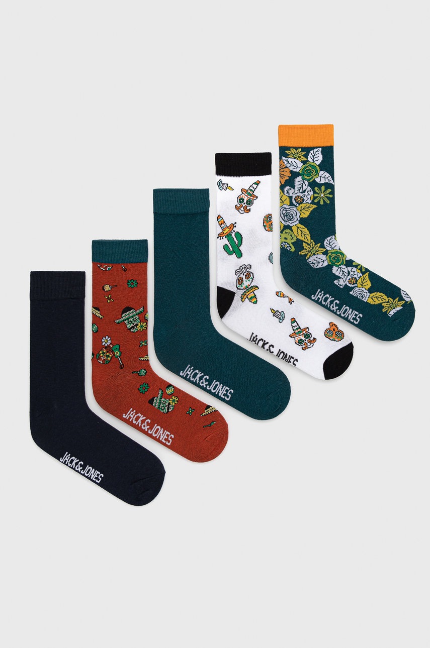 

Детские носки Jack & Jones (5-pack) цвет зелёный