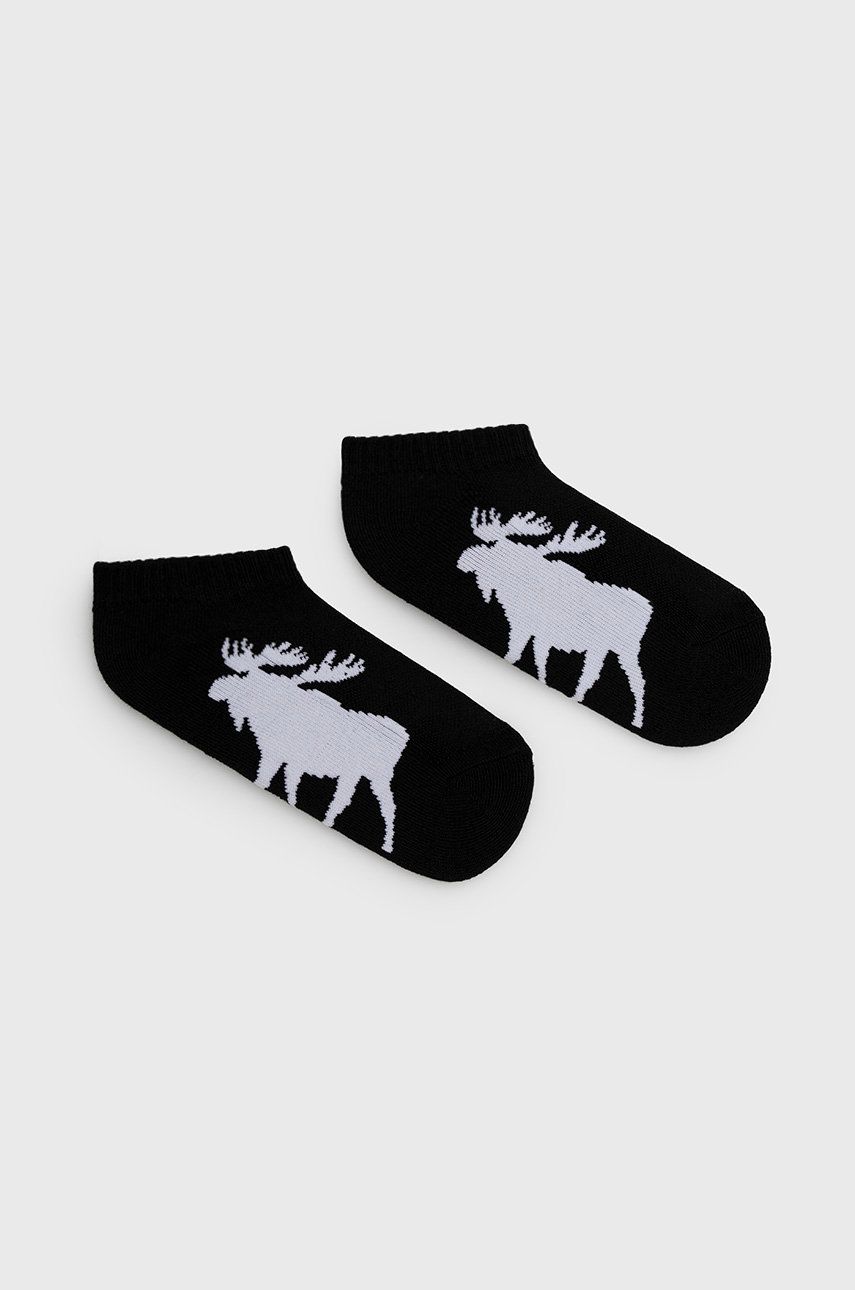 Levně Dětské ponožky Abercrombie & Fitch (5-pak) černá barva