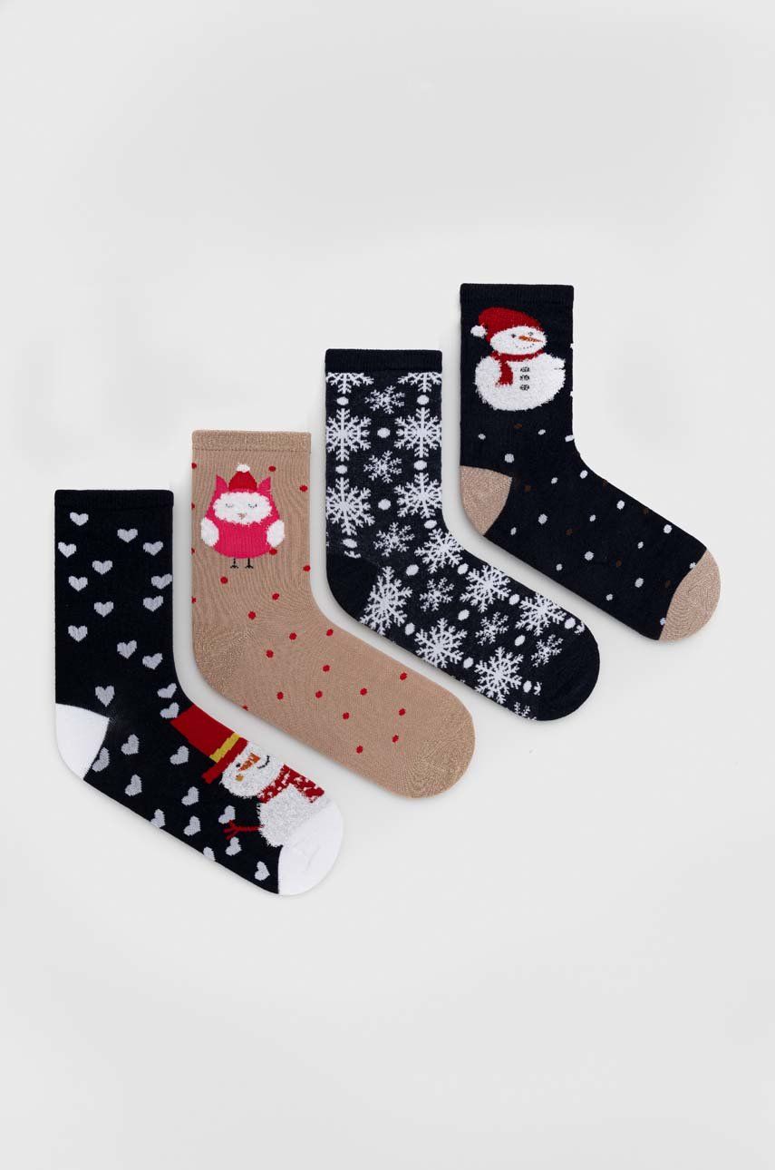 Ponožky Vero Moda 4-pack dámské - vícebarevná -  65% Bavlna