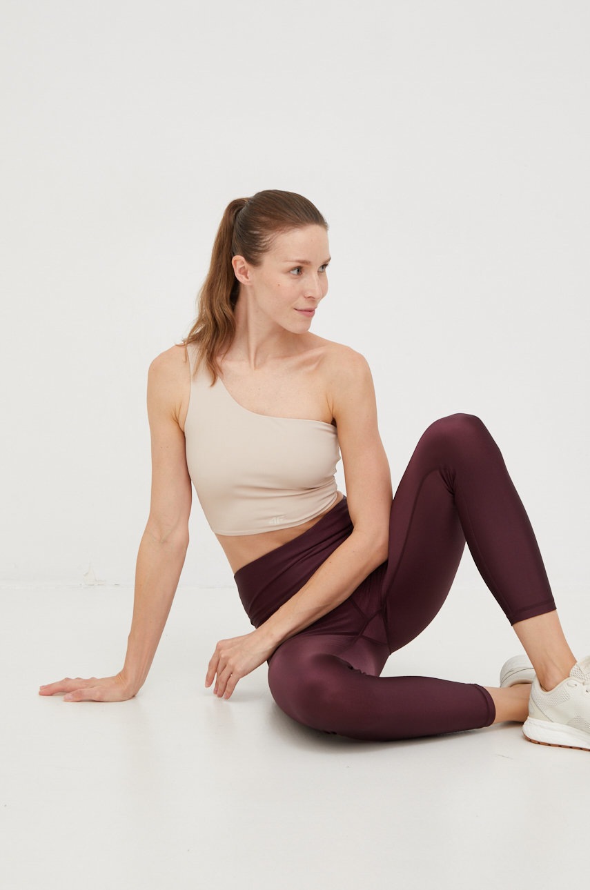 

Легінси Dkny жіночі колір бордовий однотонні