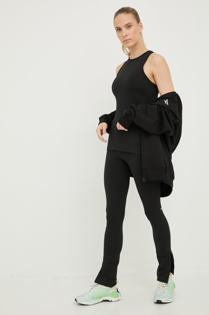 

Легінси Reebok Classic жіночі колір чорний однотонні