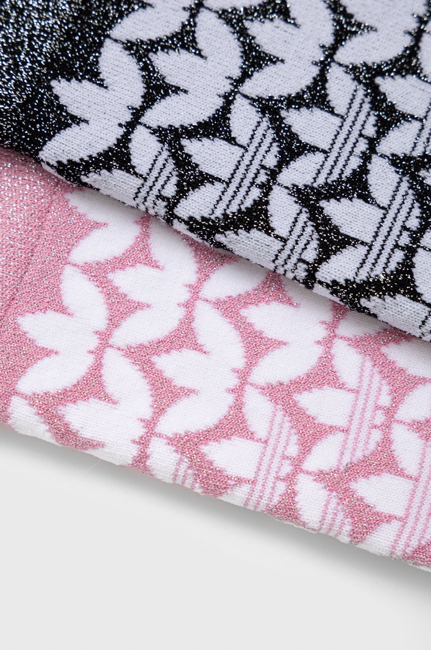 

Носки adidas Originals (2-pack) женские цвет розовый