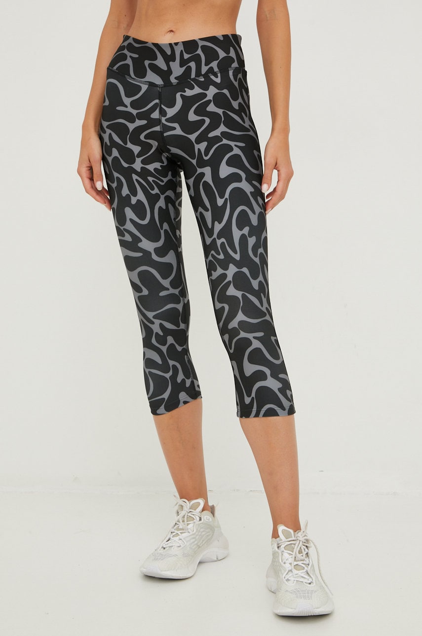 Reebok leggins de antrenament workout ready femei, culoarea negru, modelator