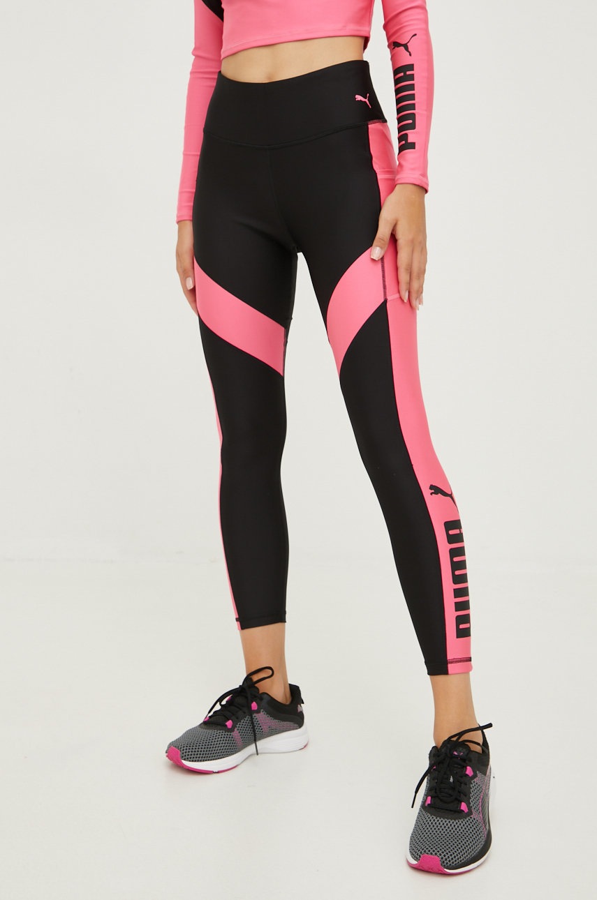 

Тренировочные леггинсы Puma Fit Eversculpt женские цвет чёрный с принтом
