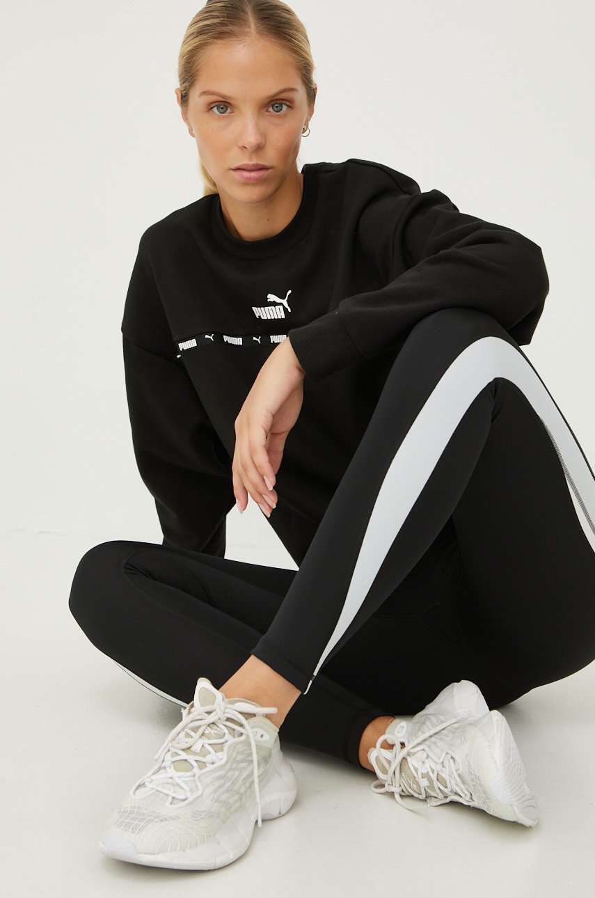 

Тренировочные леггинсы Puma Evostripe женские цвет чёрный с узором