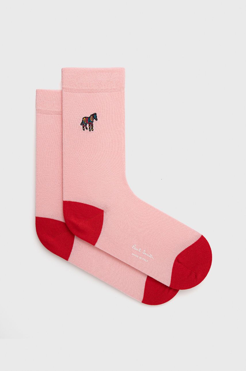 Ponožky Paul Smith dámské, růžová barva - růžová -  80% Bavlna