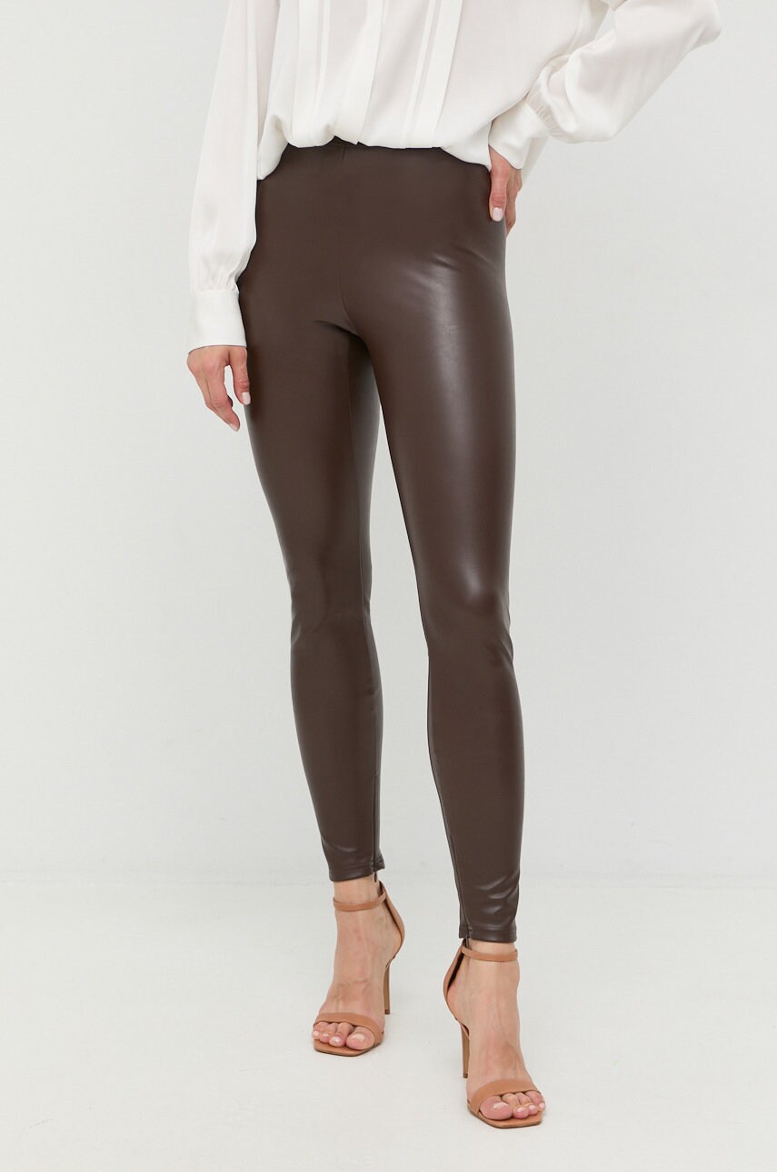 Michael michael kors colanti femei, culoarea maro, neted