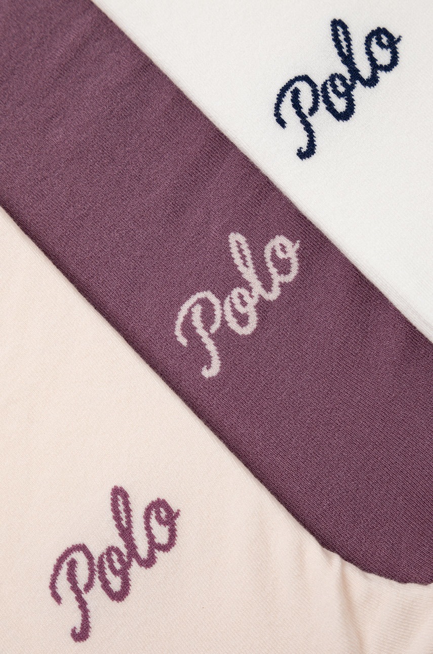 

Шкарпетки Polo Ralph Lauren 3-pack жіночі колір рожевий