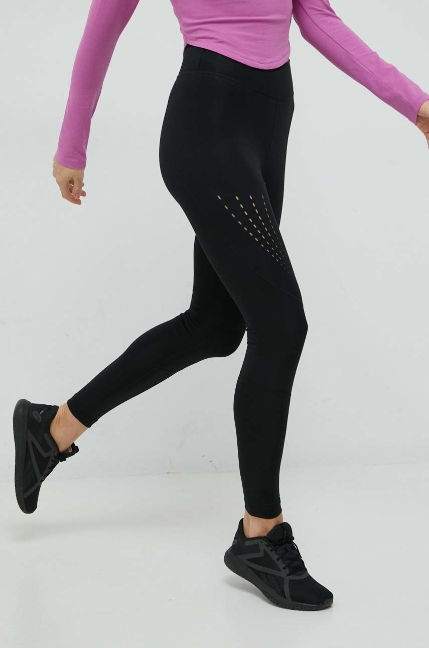 Adidas by Stella McCartney leggins de antrenament Truepurpose femei, culoarea negru, neted adidas by Stella McCartney