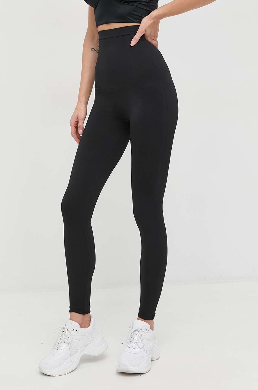 

Моделюючі легінси Spanx High Waisted Seamless Ecocare жіночі колір чорний однотонні