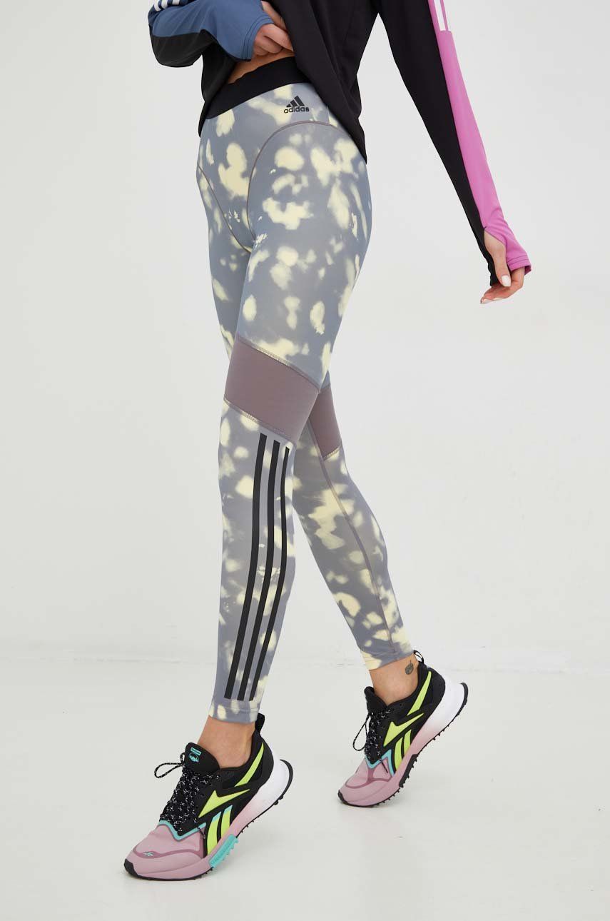 Adidas Performance leggins de antrenament Hyperglam femei, modelator ADIDAS imagine megaplaza.ro